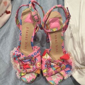 Gianni Bini Colorful Beaded Heels